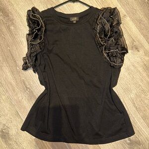 ‼️SALE‼️ Women’s Black Ruffle Sleeve Top
